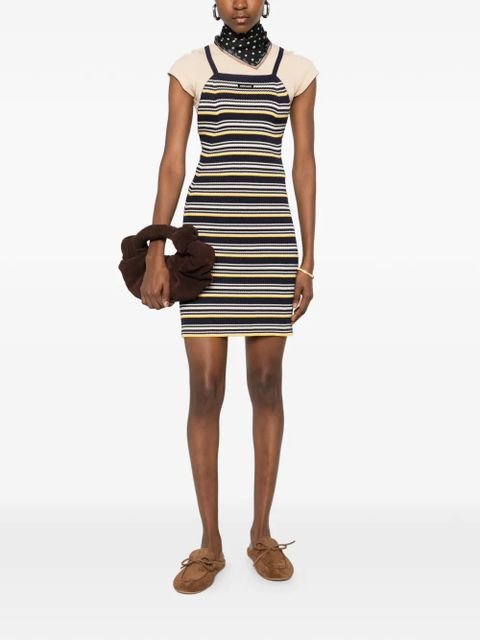 Miu Miu striped spaghetti strap dress - Blue - zdjęcie produktu nr 2
