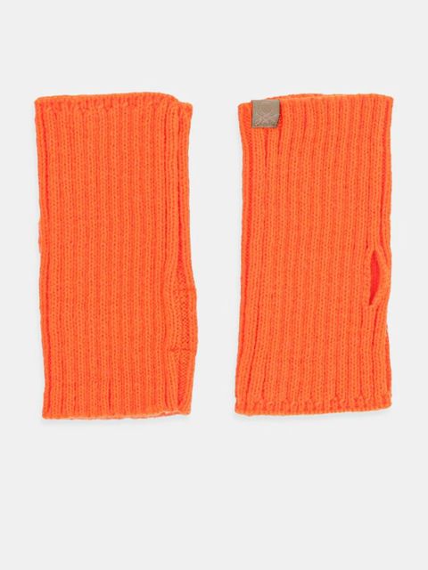 United Colors of Benetton mitenki z domieszką wełny kolor pomarańczowy 6LOWDG00C