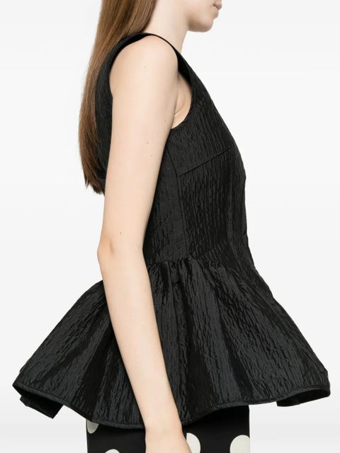 Cecilie Bahnsen Cbdaimi peplum texture top - Black