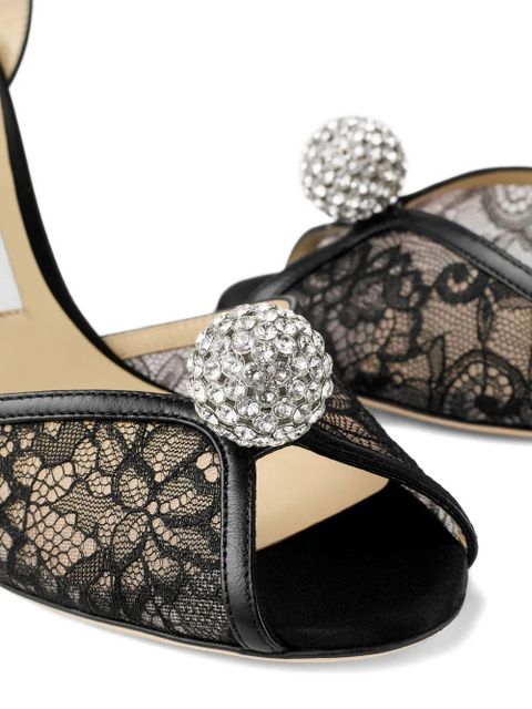 Jimmy Choo 85mm Sacora crystal-detail sandals - Black