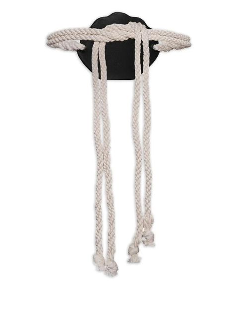 Johanna Ortiz Movimiento Marítimo shell-detail rope belt - Black