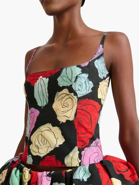 Marni floral-print cami top - Black