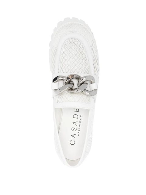 Casadei Tappeur netweb loafers - White
