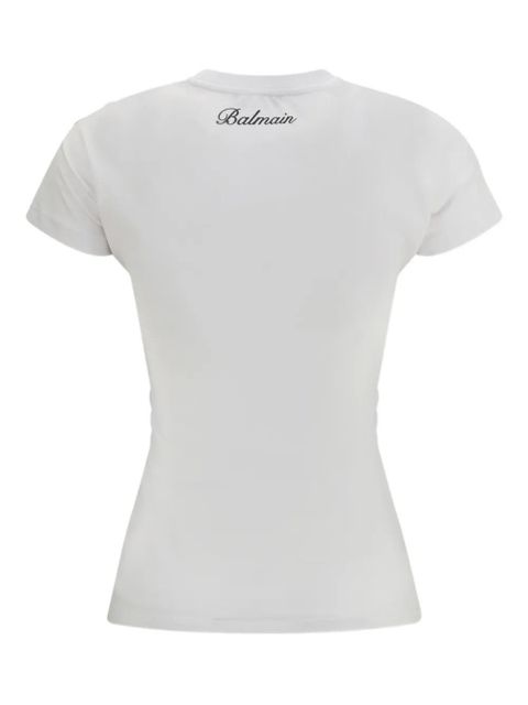 Balmain draped buttoned T-shirt - White - zdjęcie produktu nr 2