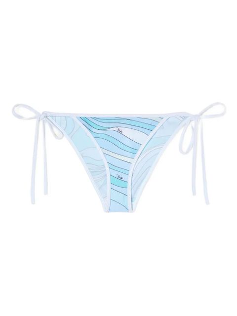 PUCCI marmo-print side-tie bikini bottoms - Blue - zdjęcie produktu nr 1
