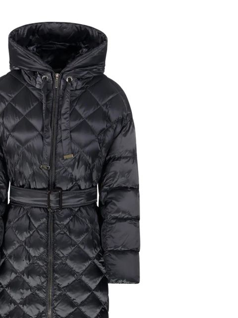 Max Mara quilted belted coat - Grey
