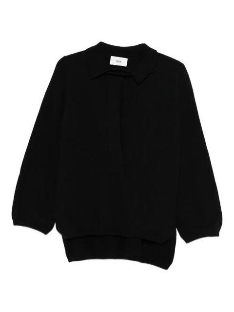 SOLOTRE polo-collar sweater - Black - zdjęcie produktu nr 1