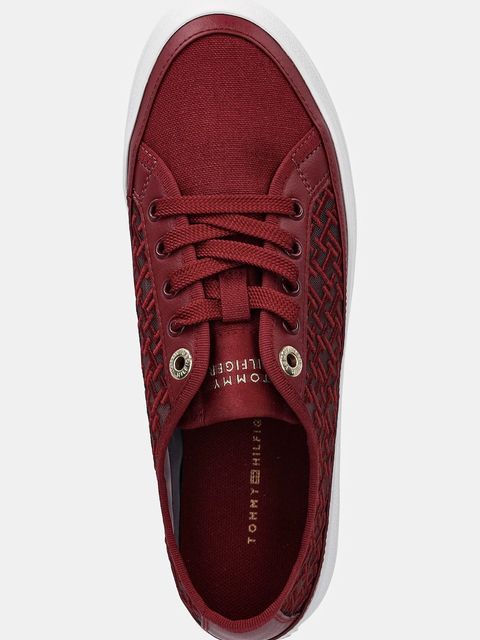 Tommy Hilfiger tenisówki VULC EMBROIDERED SNEAKER kolor bordowy FW0FW08685