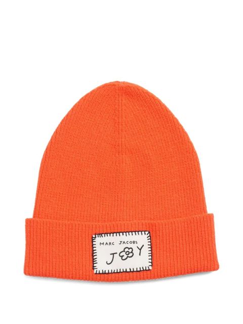 Marc Jacobs The Joy ribbed logo beanie hat - Orange - zdjęcie produktu nr 1