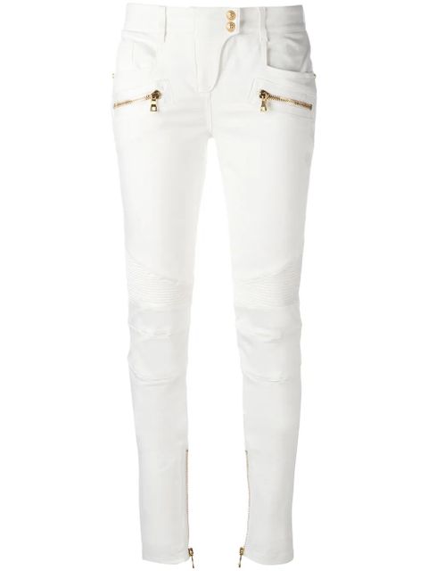 Balmain skinny biker trousers - White - zdjęcie produktu nr 1
