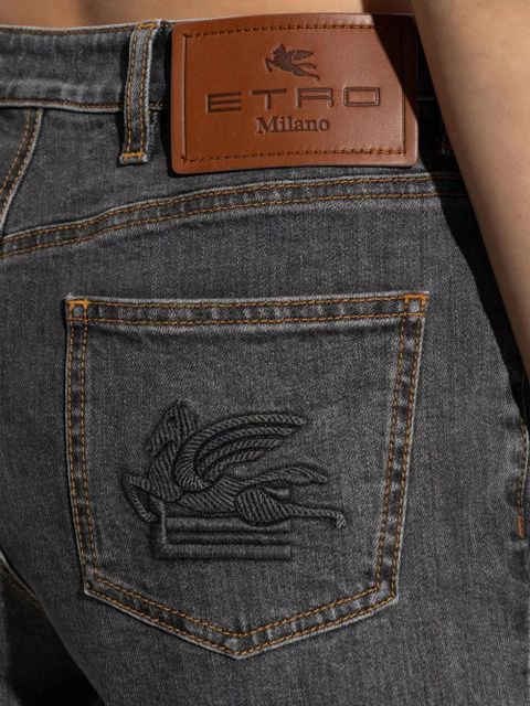 ETRO Pegaso-motif jeans - Grey