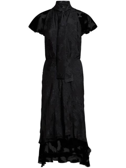 ETRO chiffon midi dress - Black - zdjęcie produktu nr 1