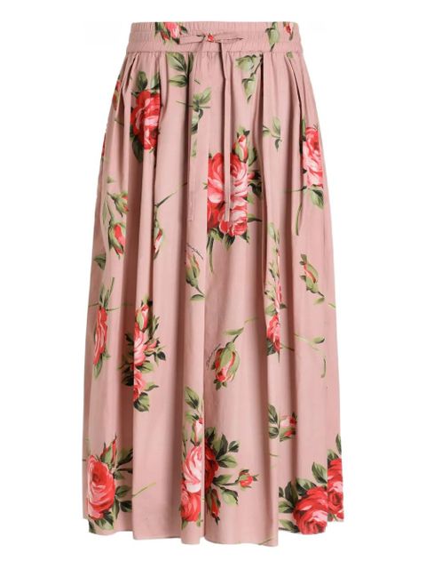 Dolce & Gabbana floral print drawstring skirt - Pink - zdjęcie produktu nr 1