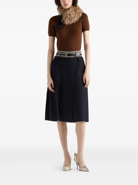 Prada ribbed short sleeve sweater - Brown