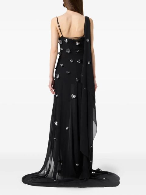 Blumarine scattered-embellishments maxi dress - Black