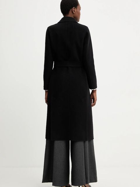 Marella płaszcz z wełną kolor czarny 2523016011200