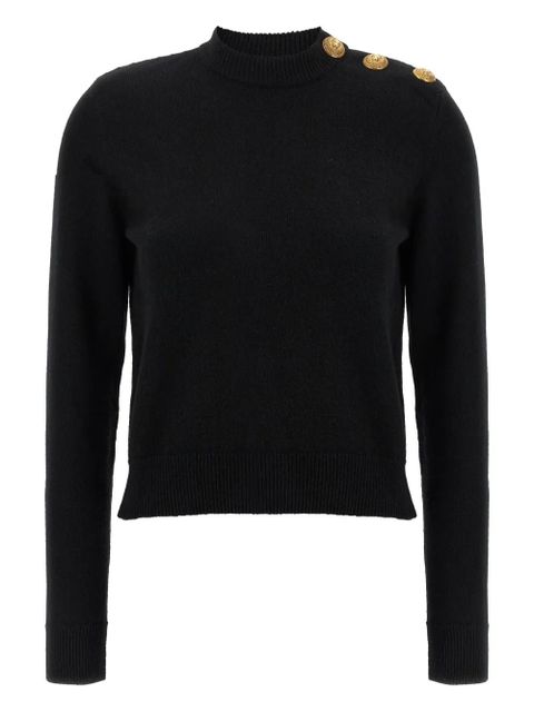 Balmain crew-neck button-embellished sweater - Black - zdjęcie produktu nr 1