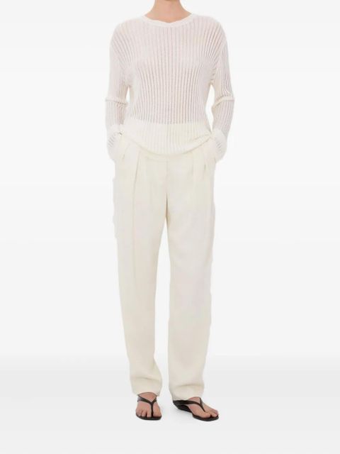 LouLou de Saison Hedora semi-sheer ribbed jumper - White - zdjęcie produktu nr 2