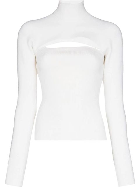 TOM FORD cut-out virgin wool-blend jumper - Neutrals - zdjęcie produktu nr 1