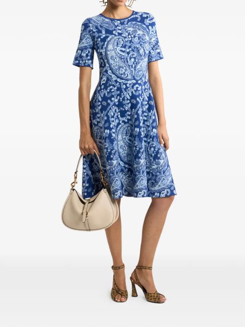 ETRO jacquard floral paisley mini dress - Blue - zdjęcie produktu nr 2