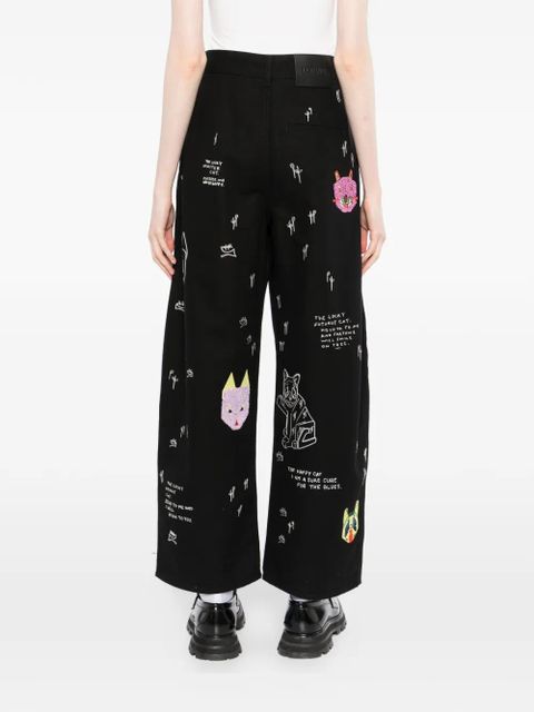 LOEWE x Louis Wain cotton trousers - Black