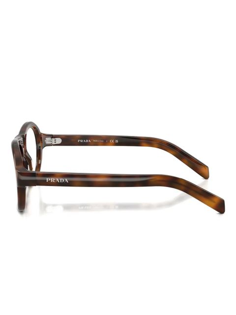Prada Eyewear round-frame tortoiseshell glasses - Brown