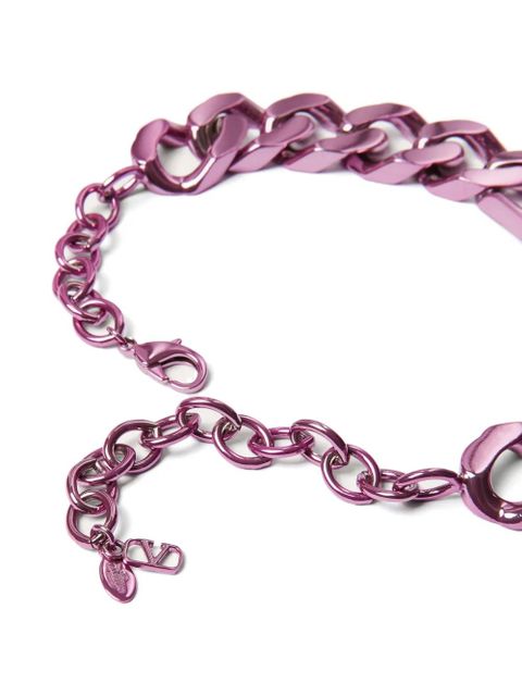 Valentino Garavani VLogo Signature curb-chain necklace - Pink
