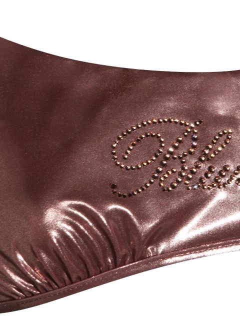 Blumarine logo-detail bikini top - Brown