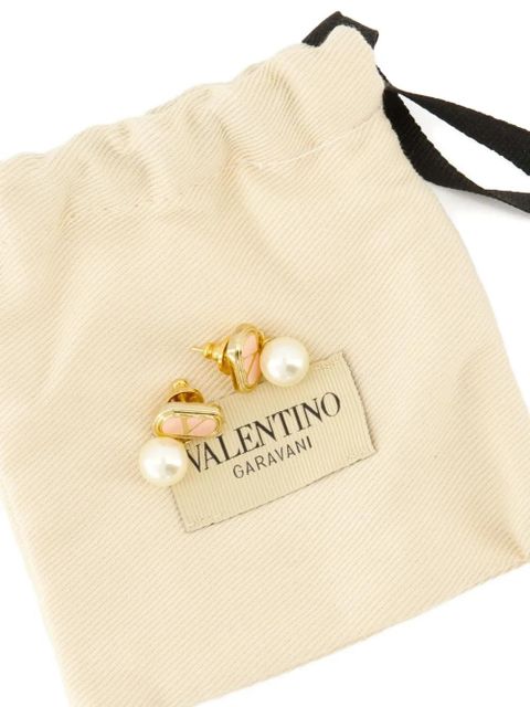 Valentino Garavani VLogo Signature pearl earrings - Gold - zdjęcie produktu nr 2
