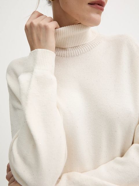 Liu Jo sukienka kolor biały mini oversize MF5484 MA27R - zdjęcie produktu nr 2