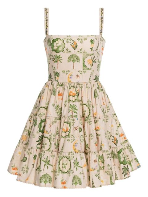 Agua By Agua Bendita Lima floral-print mini dress - Green - zdjęcie produktu nr 1