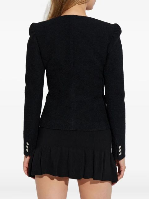 Alessandra Rich v-neck fitted jacket - Black