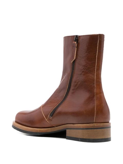 OUR LEGACY Camion leather ankle boots - Brown