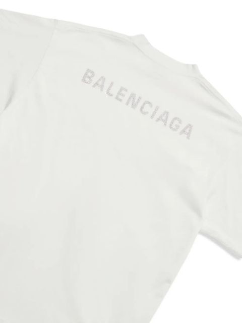 Balenciaga embroidered-logo cotton T-shirt - White