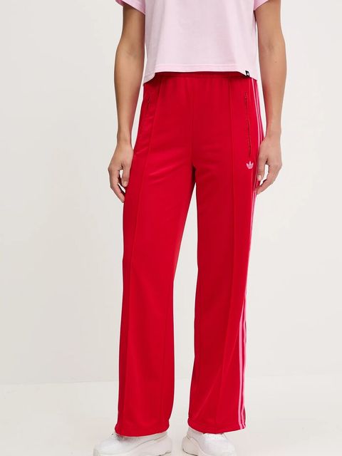 adidas Originals spodnie dresowe Firebird damskie kolor czerwony wzorzyste JW1225