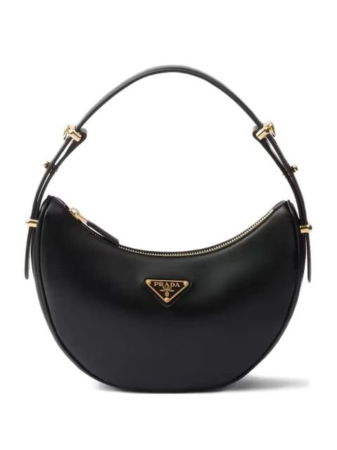 Prada crescent-shaped leather shoulder bag - Black - zdjęcie produktu nr 1