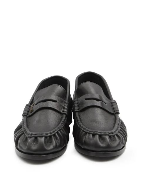 Saint Laurent logo-plaque loafers - Black
