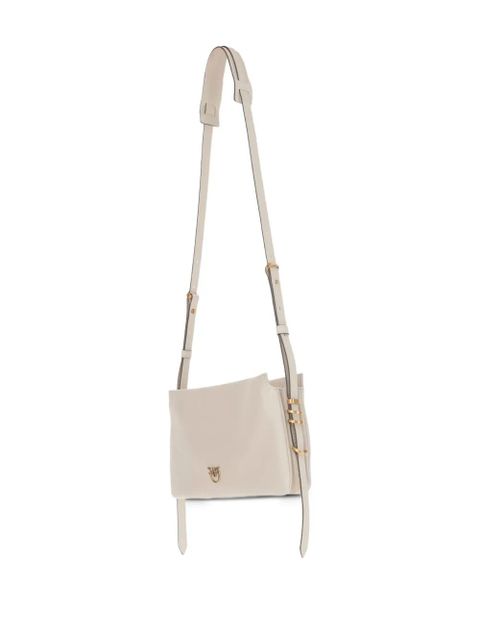 PINKO logo-plaque crossbody bag - White