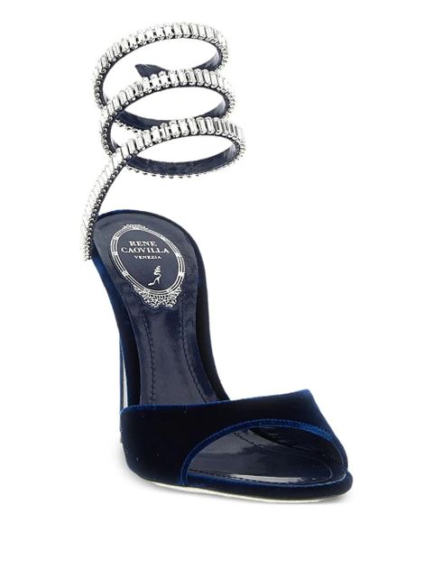 René Caovilla 105mm Cleo velvet sandals - Blue - zdjęcie produktu nr 2