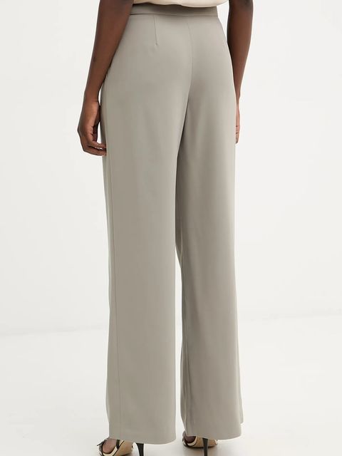 Armani Exchange spodnie damskie kolor zielony proste high waist XW001264 AF16148