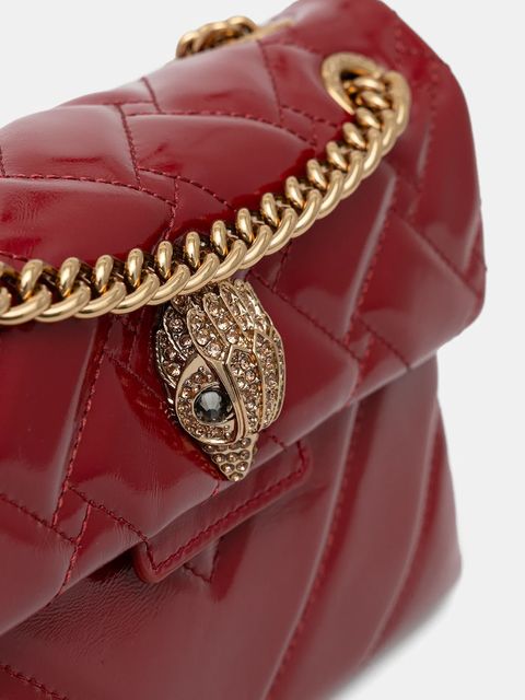 Kurt Geiger London torebka skórzana KENSINGTON kolor bordowy 846350319