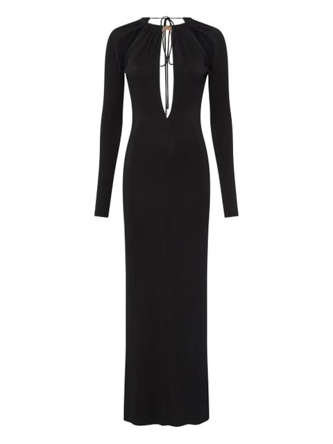 Marine Serre draped keyhole dress - Black - zdjęcie produktu nr 1