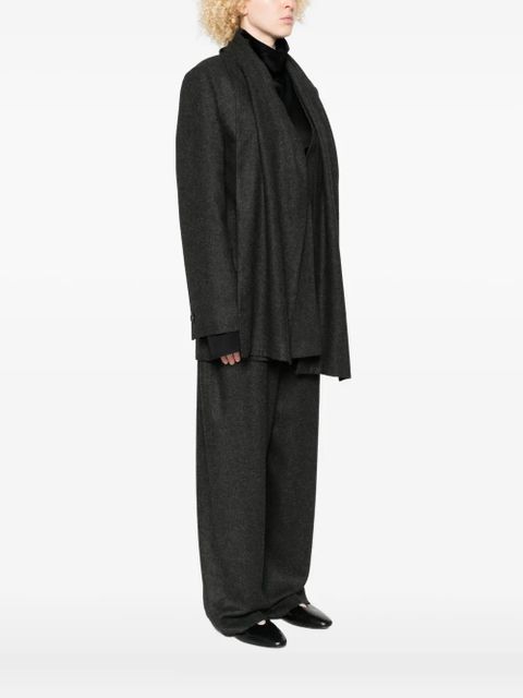 TOTEME scarf-detail single-breasted blazer - Grey