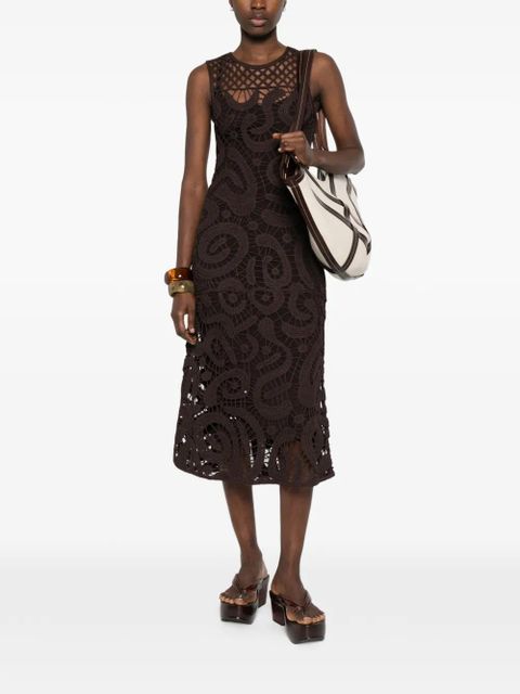 PINKO crochet midi dress - Brown - zdjęcie produktu nr 2