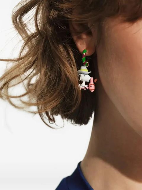 Essentiel Antwerp Snoopy and cactus earrings - White