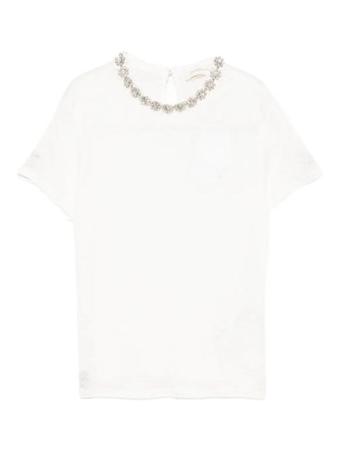 ZIMMERMANN crystal-embellished T-shirt - White - zdjęcie produktu nr 1
