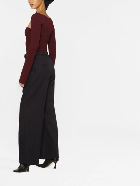 ISABEL MARANT high-waisted wide-leg trousers - Blue