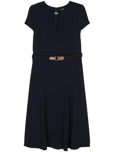 Lauren Ralph Lauren logo-plaque georgette dress - Blue - zdjęcie produktu nr 1