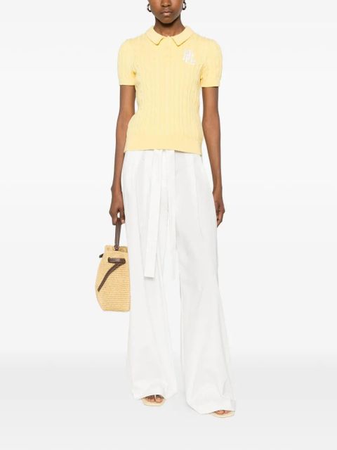 Lauren Ralph Lauren Natrissa cable-knit polo shirt - Yellow - zdjęcie produktu nr 2