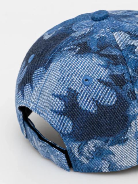 Liu Jo czapka z daszkiem kolor niebieski wzorzysta 2A5014 D0001